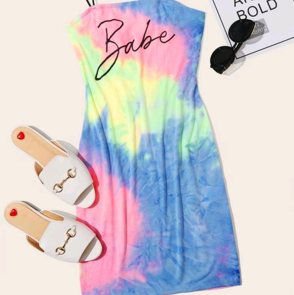 *SOLD* SHEIN Tie Dye Bodycon Dress
